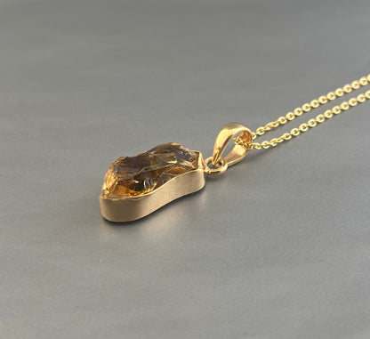 Raw Citrine Necklace