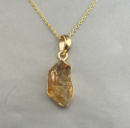 Raw Citrine Necklace