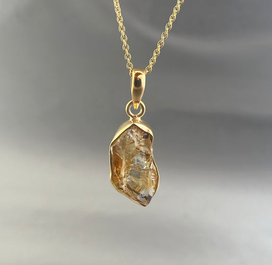 Raw Citrine Necklace