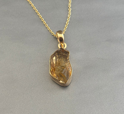 Raw Citrine Necklace