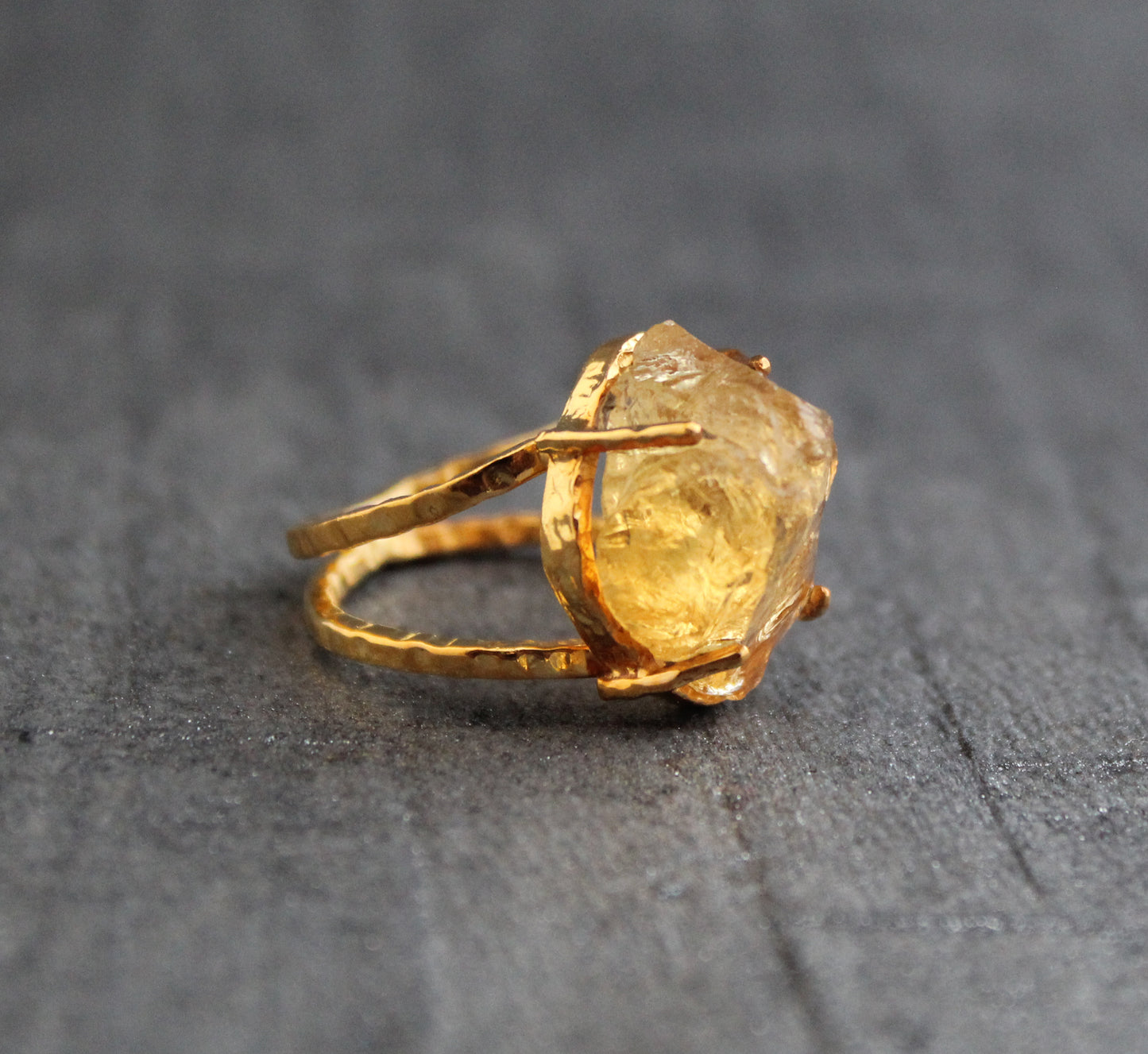 Raw Citrine Ring