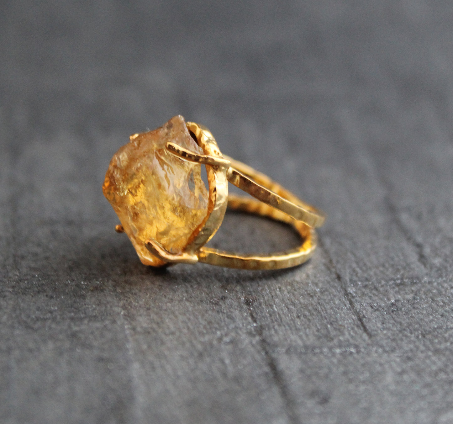 Raw Citrine Ring