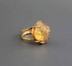 Raw Citrine Ring