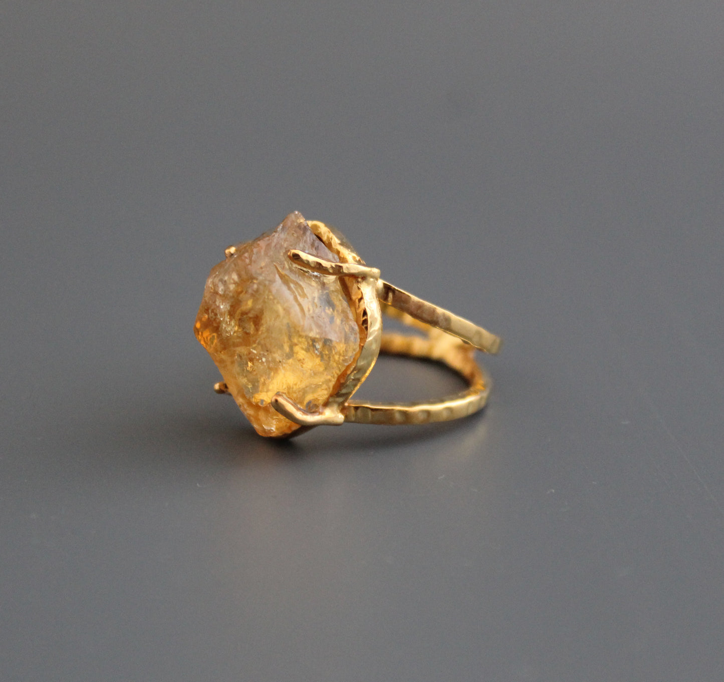 Raw Citrine Ring