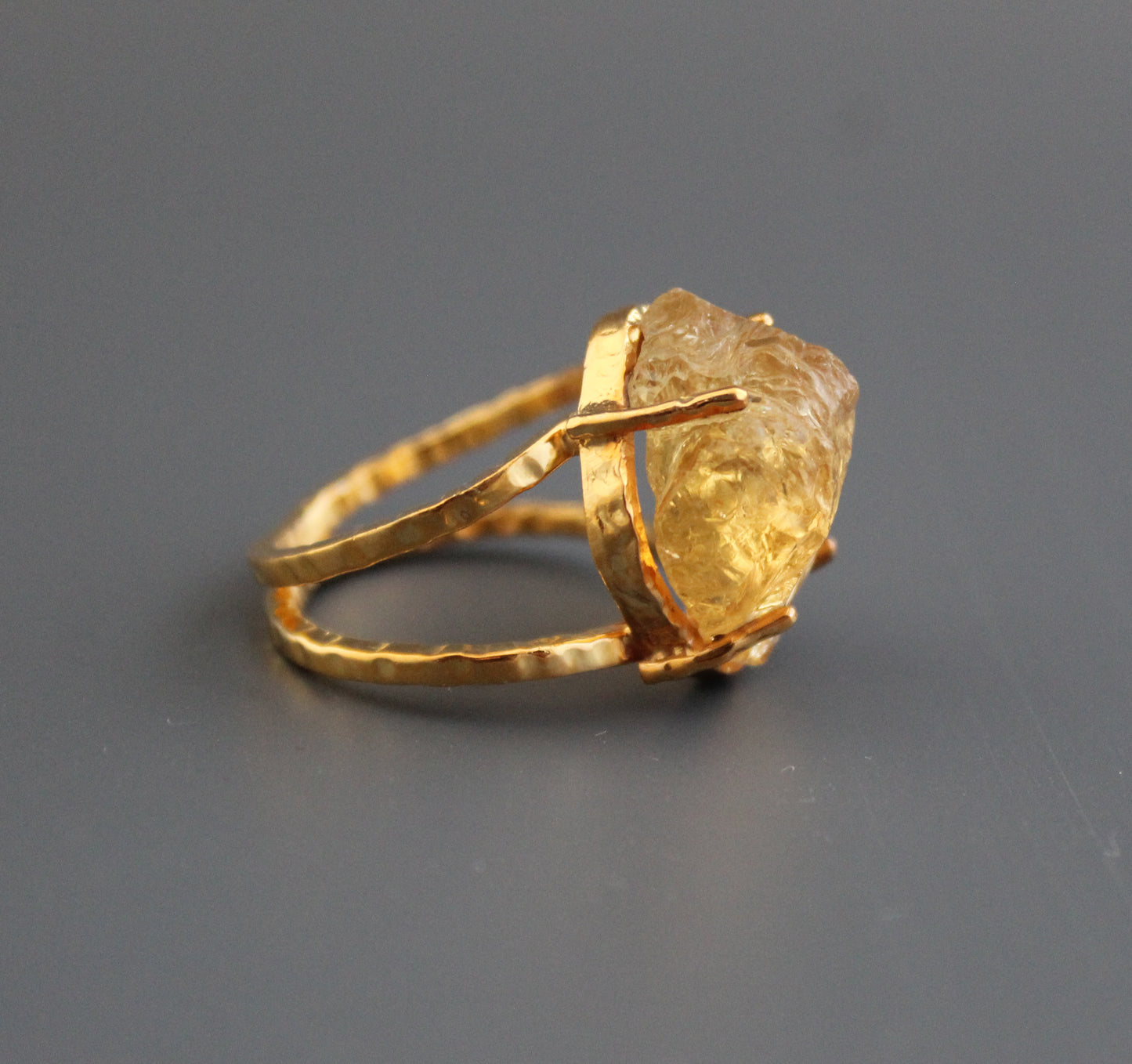 Raw Citrine Ring