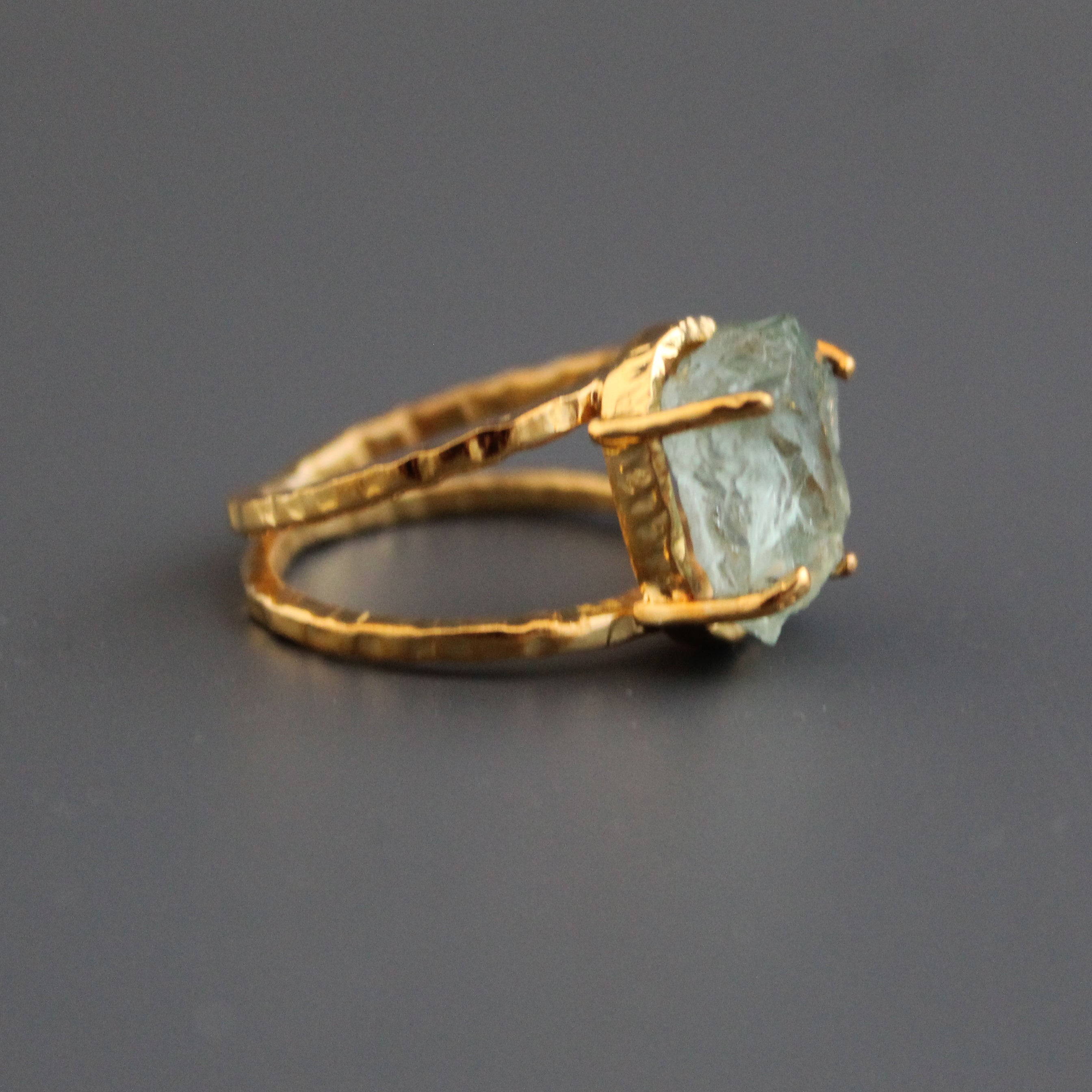 Raw Aquamarine Ring