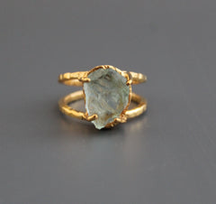 Raw Aquamarine Ring