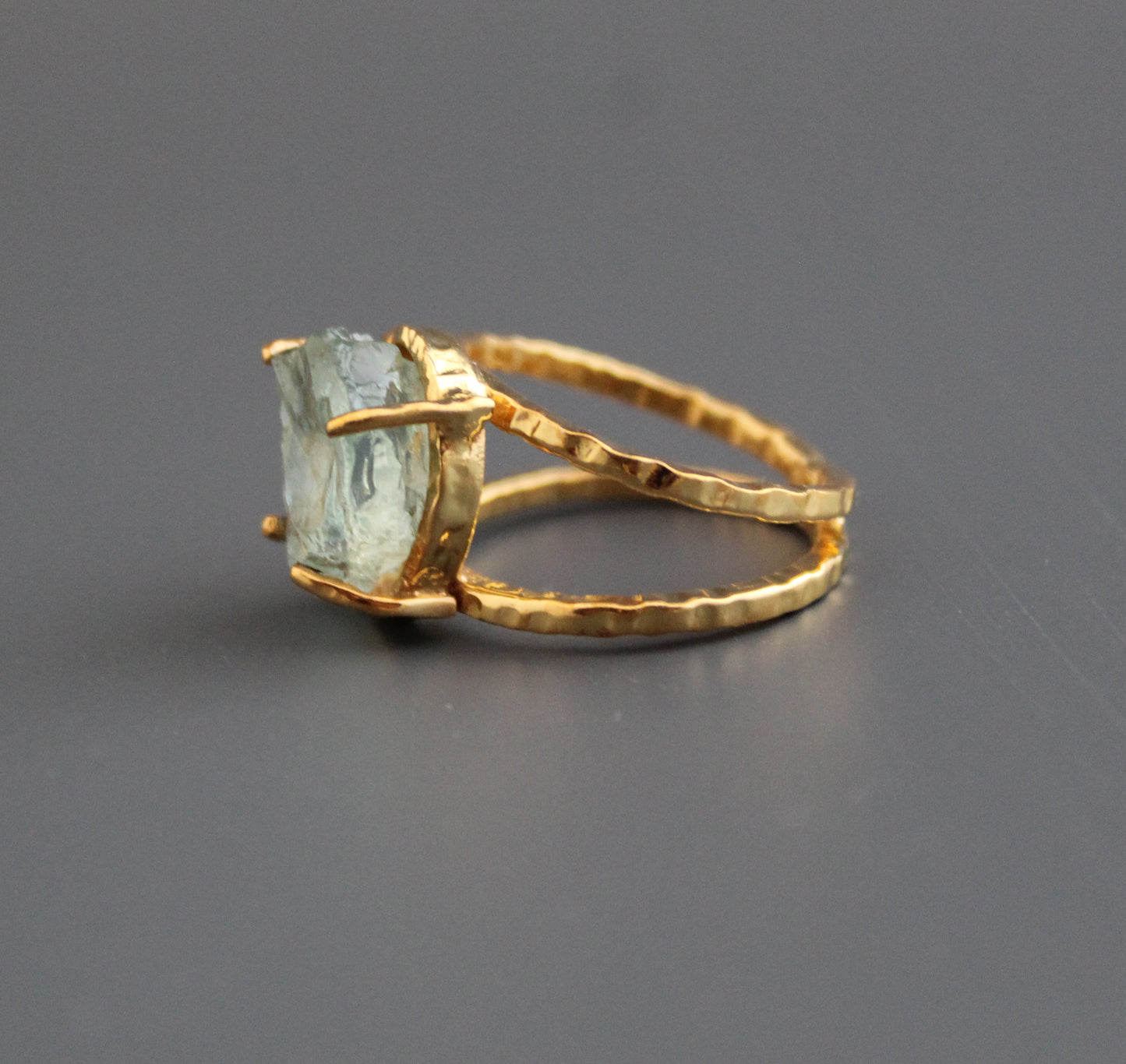 Raw Aquamarine Ring