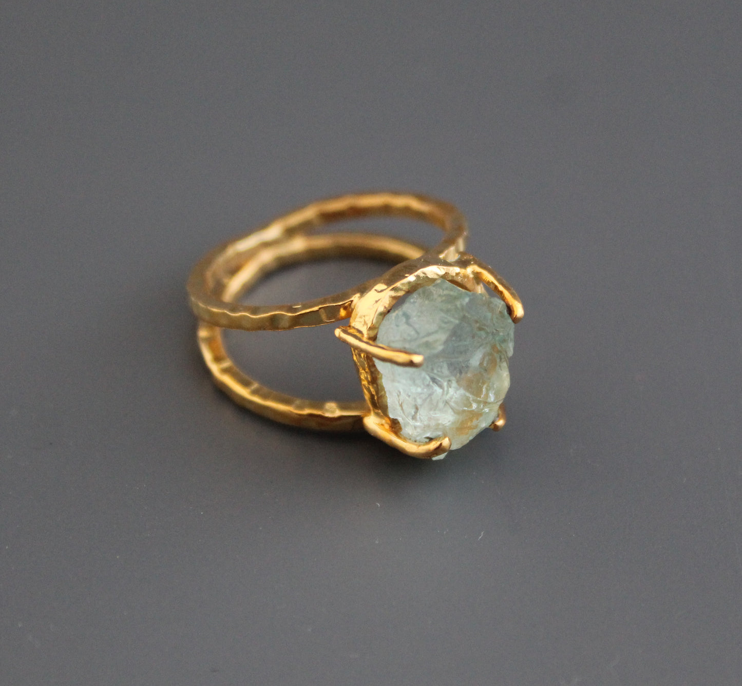 Raw Aquamarine Ring