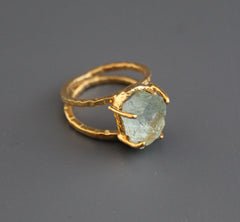 Raw Aquamarine Ring