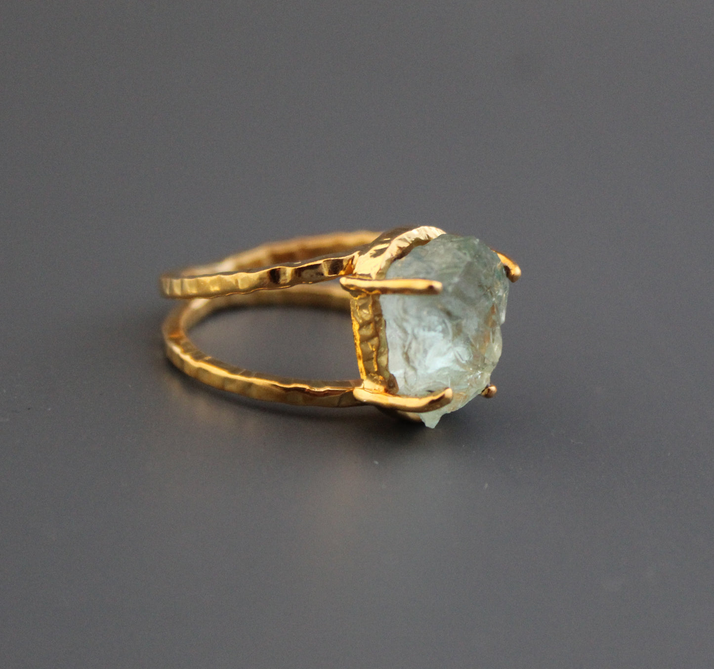 Raw Aquamarine Ring