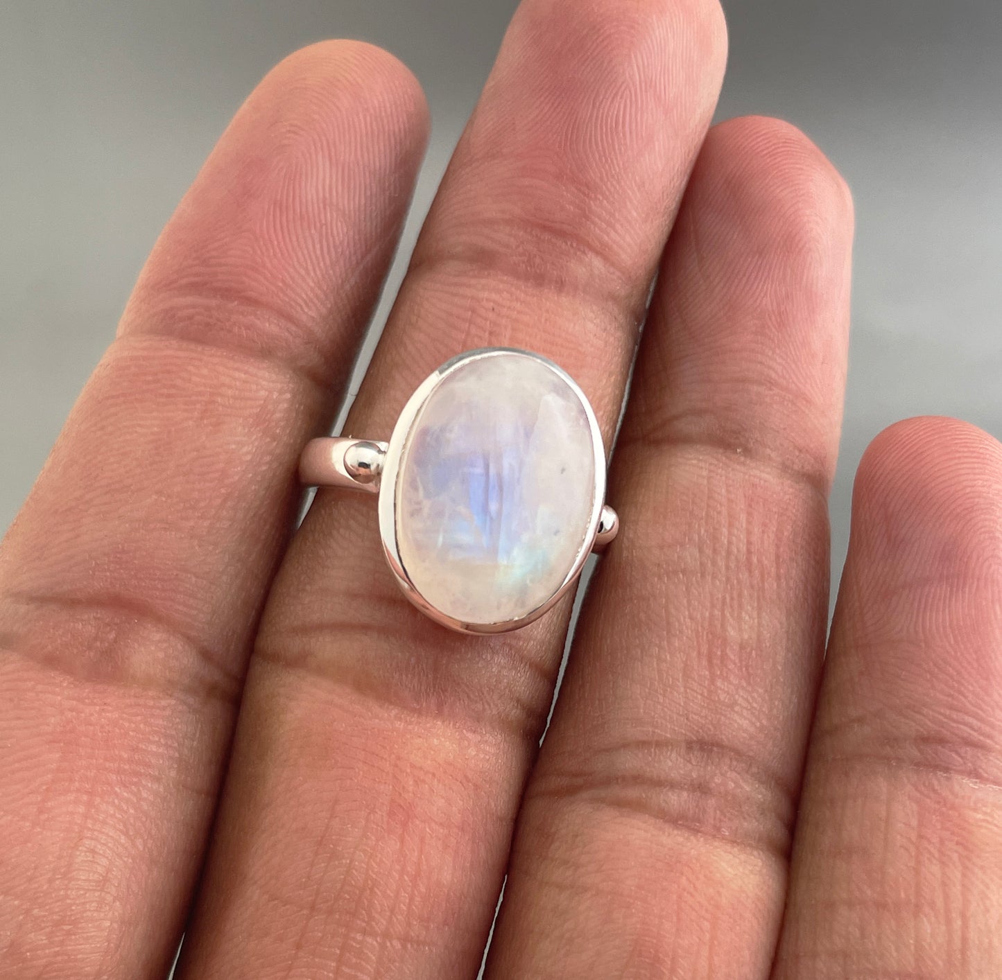 Rainbow moonstone Ring