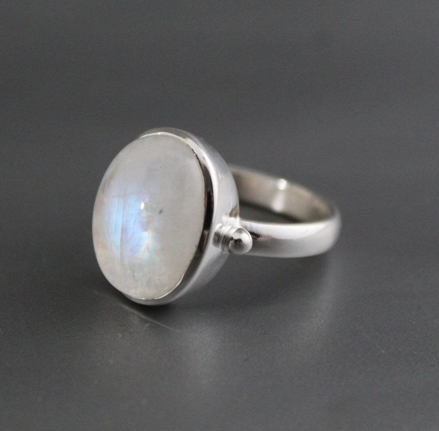 Rainbow moonstone Ring