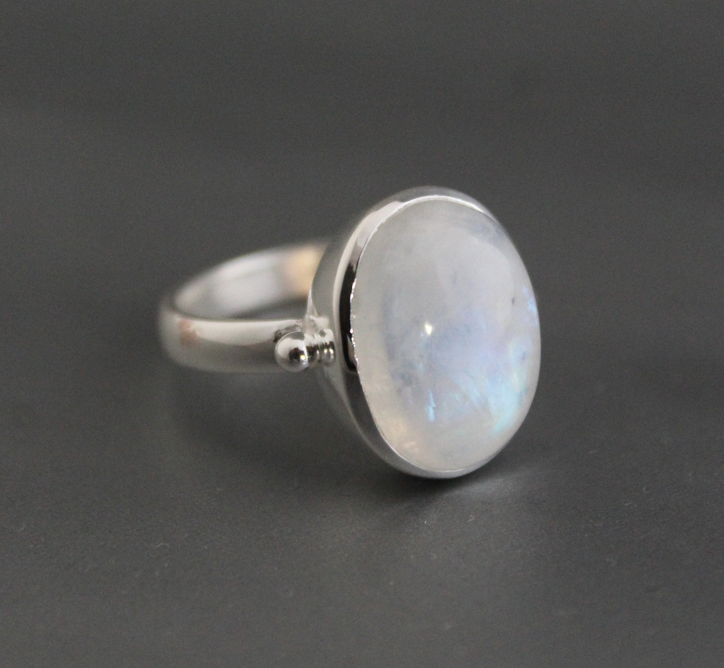 Rainbow moonstone Ring