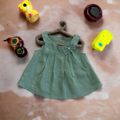 Sleeveless Linen Summer Dress with Bloomer