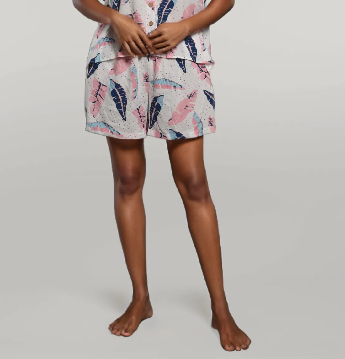 Spring Summer Clothing set, Sleepwear Printed Shirt with Shorts