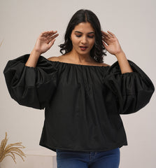 Off- Shoulder Top with Long puff Sleeve