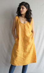 Linen Sleeveless Midi Dress