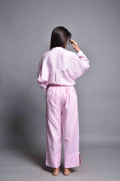 Oversized Comfy Street Wear Co-Ord Set, Linen Pajama Set