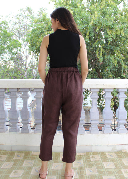 Tapered Linen Pants, Linen Trousers, Linen Loungewear