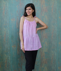 Sleeveless Tie Linen Top