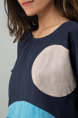 One Size Square Linen Boxy Top