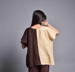 Square Linen, Oversized Linen Boxy Top