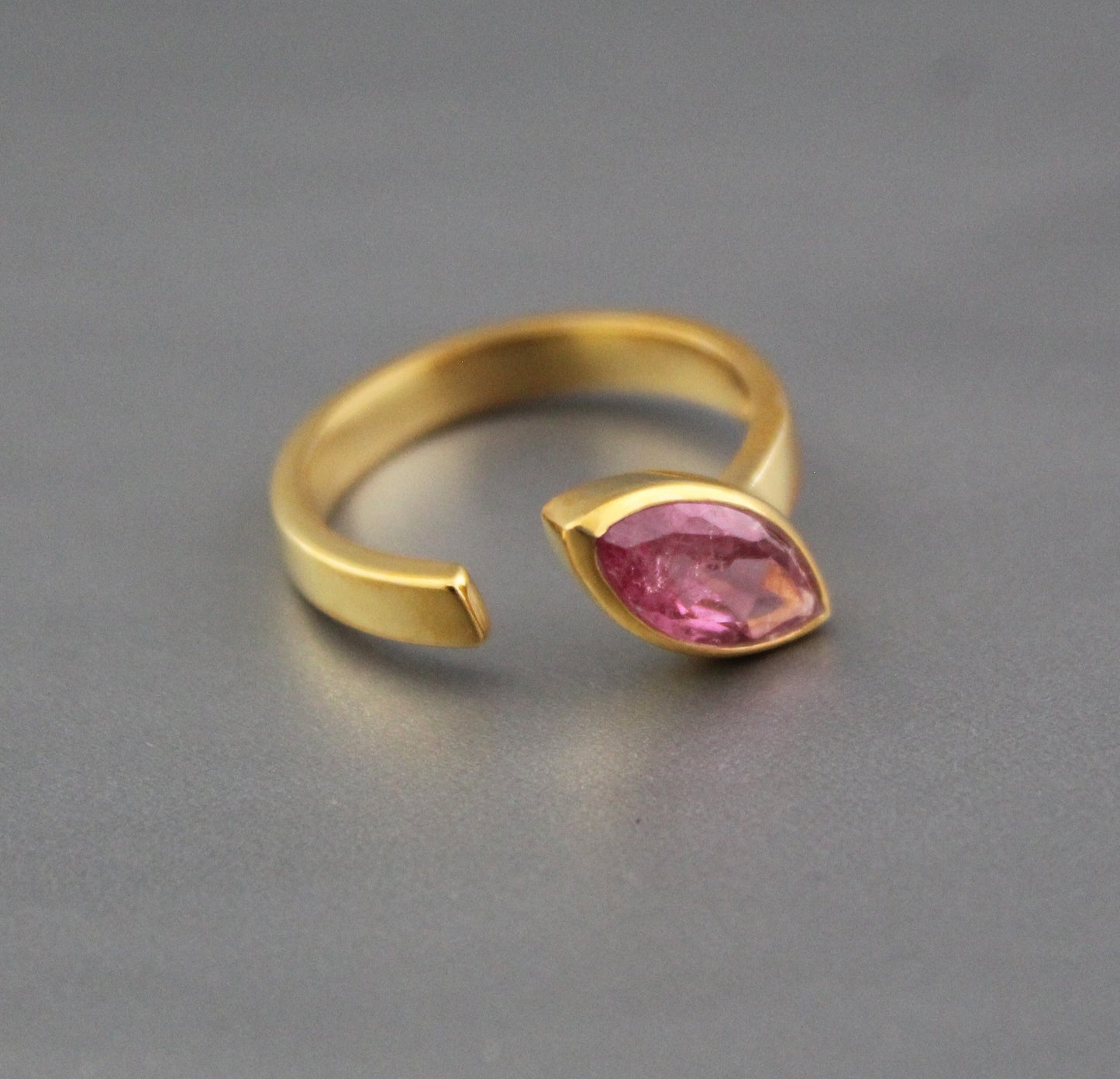 Natural Pink Tourmaline Ring