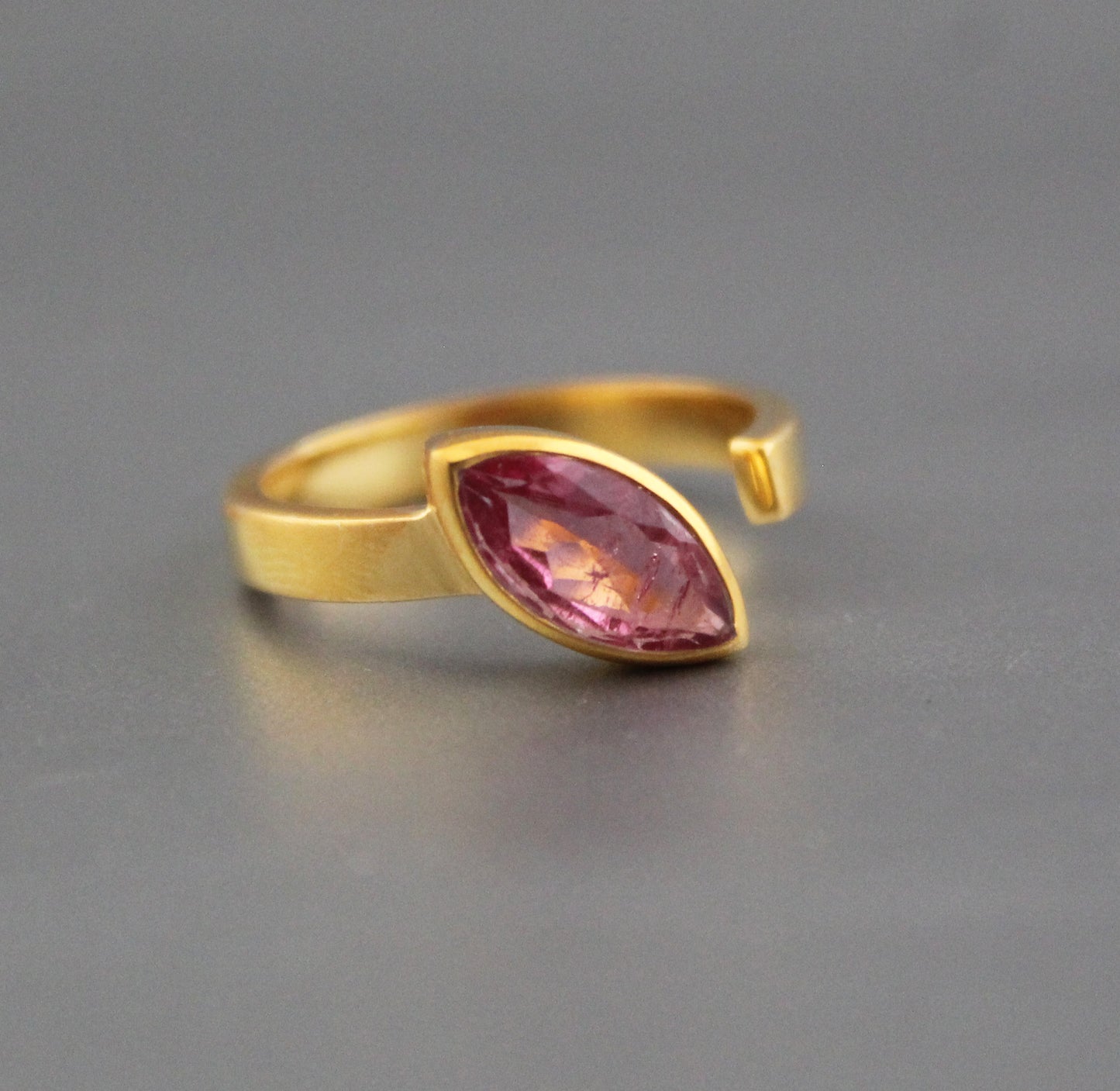 Natural Pink Tourmaline Ring