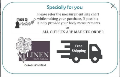Handmade Linen A-Line Dress, Collared: made to order info card, all outfits made to order
