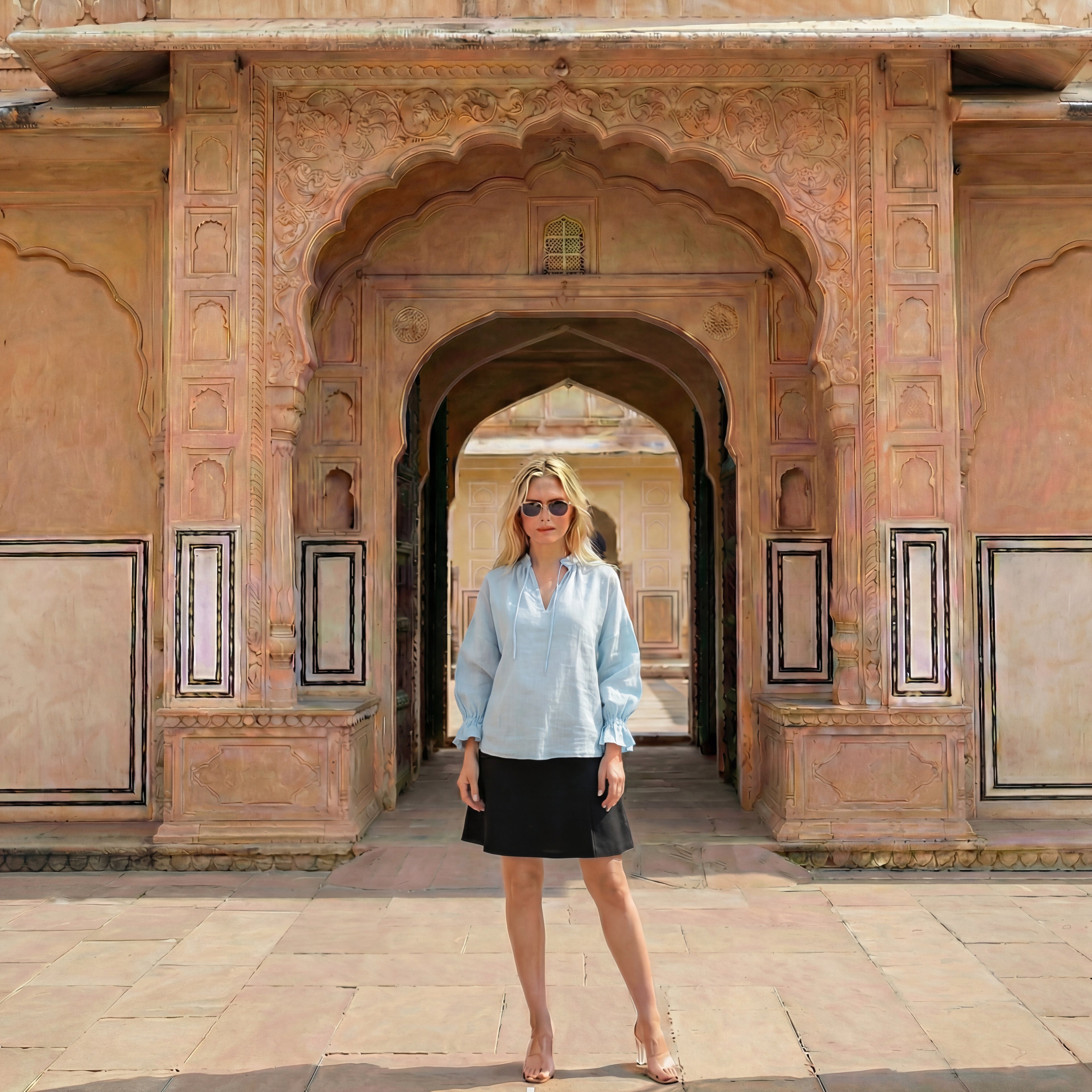 Sky Drift Pure Linen Shirt