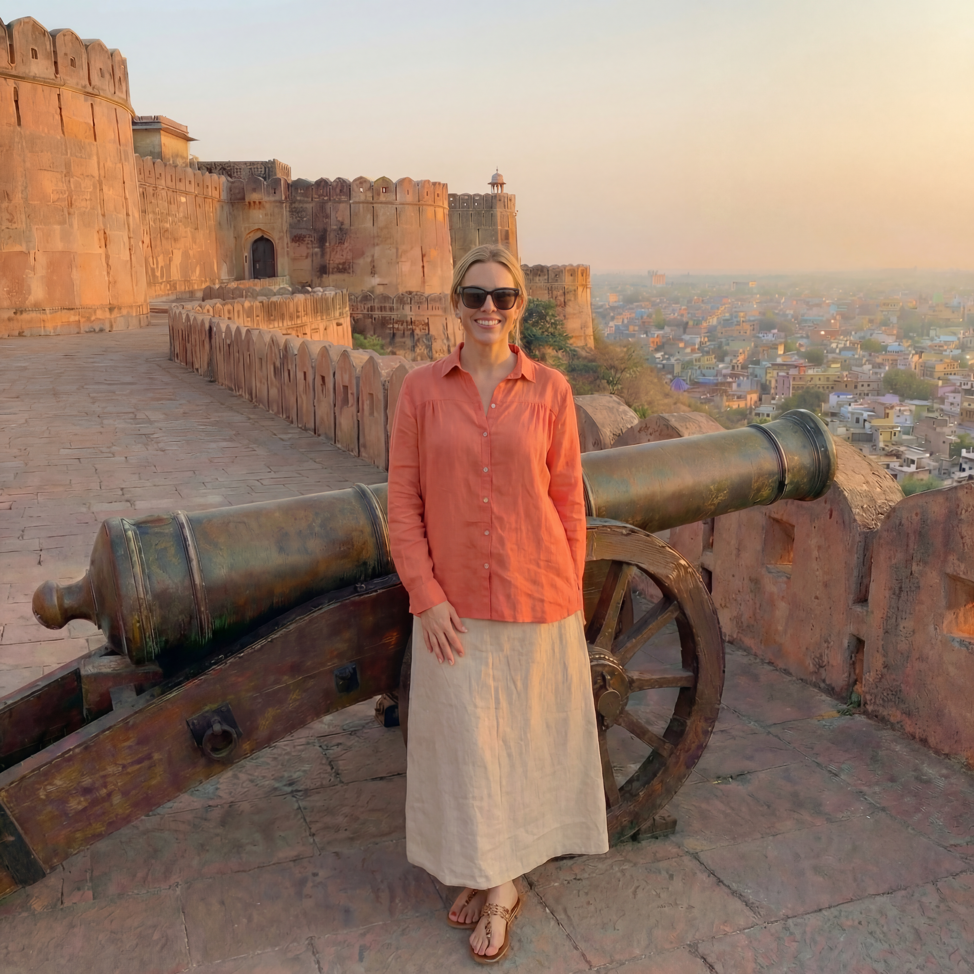 Terracotta Trail Pure Linen Shirt