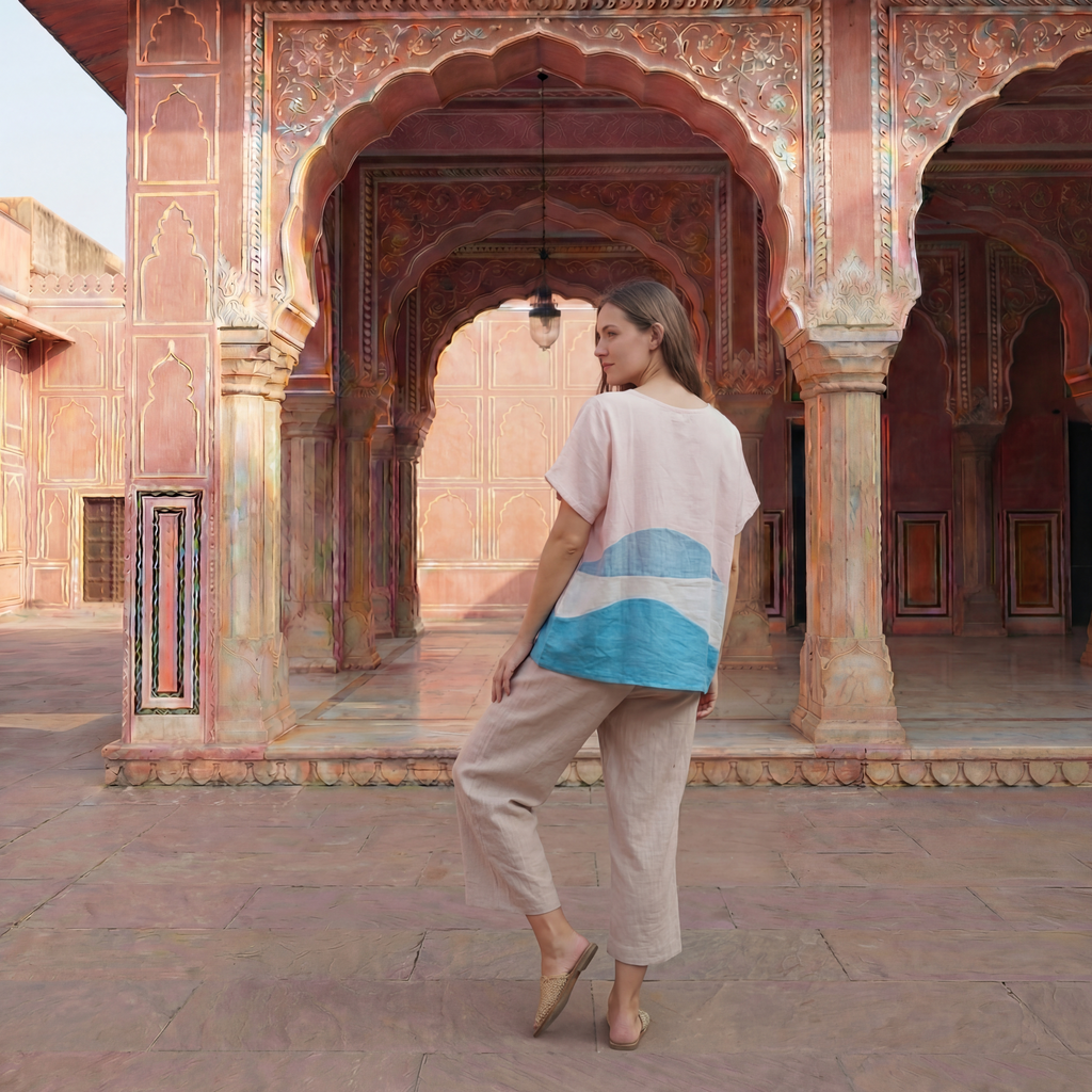 Desert Wave Linen Top