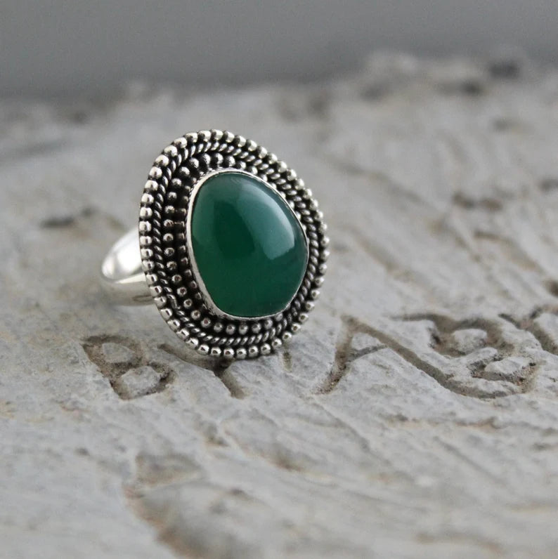 Green Onyx Ring