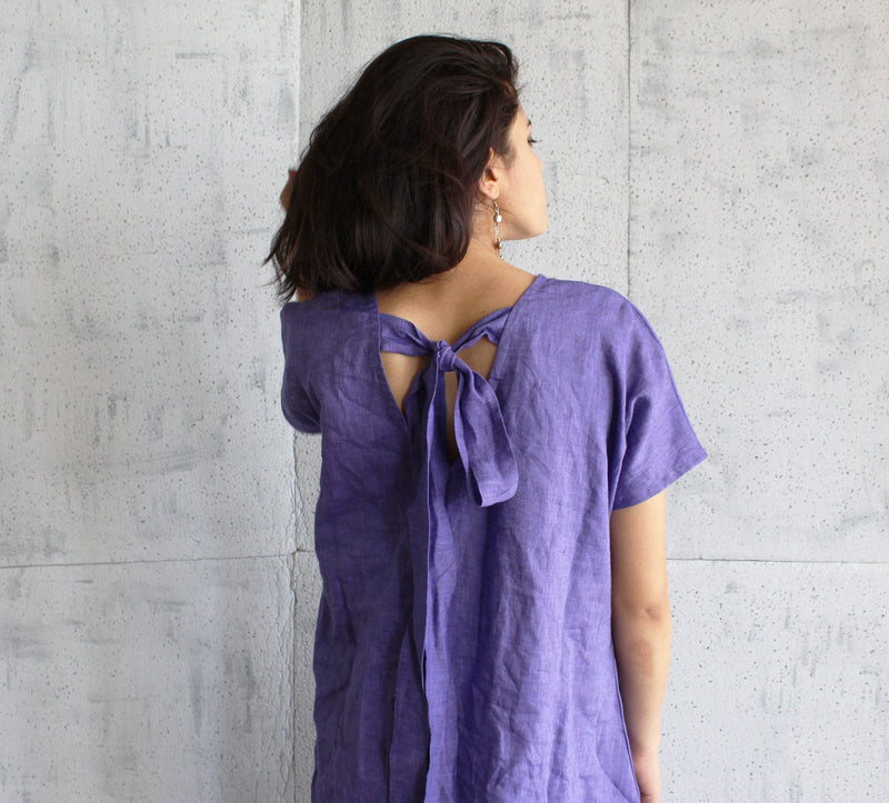 Linen Tunic Dress with Bow Back, photo 2