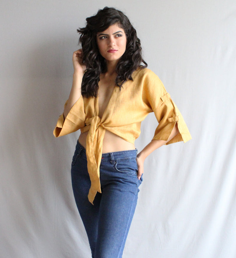 Tie Front Linen Top, Retro Style Linen Blouse, Linen tops for woman, victorian blouse, linen tops for women, linen tops for women, DRESSES