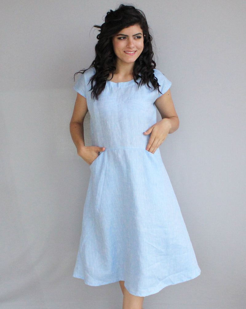 Washed Linen Tunic Dress with Pockets, photo 3