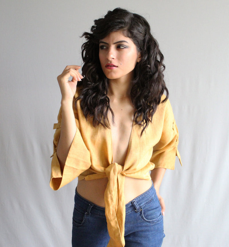 Tie Front Linen Top, Retro Style Linen Blouse, Linen tops for woman, victorian blouse, linen tops for women, linen tops for women, DRESSES