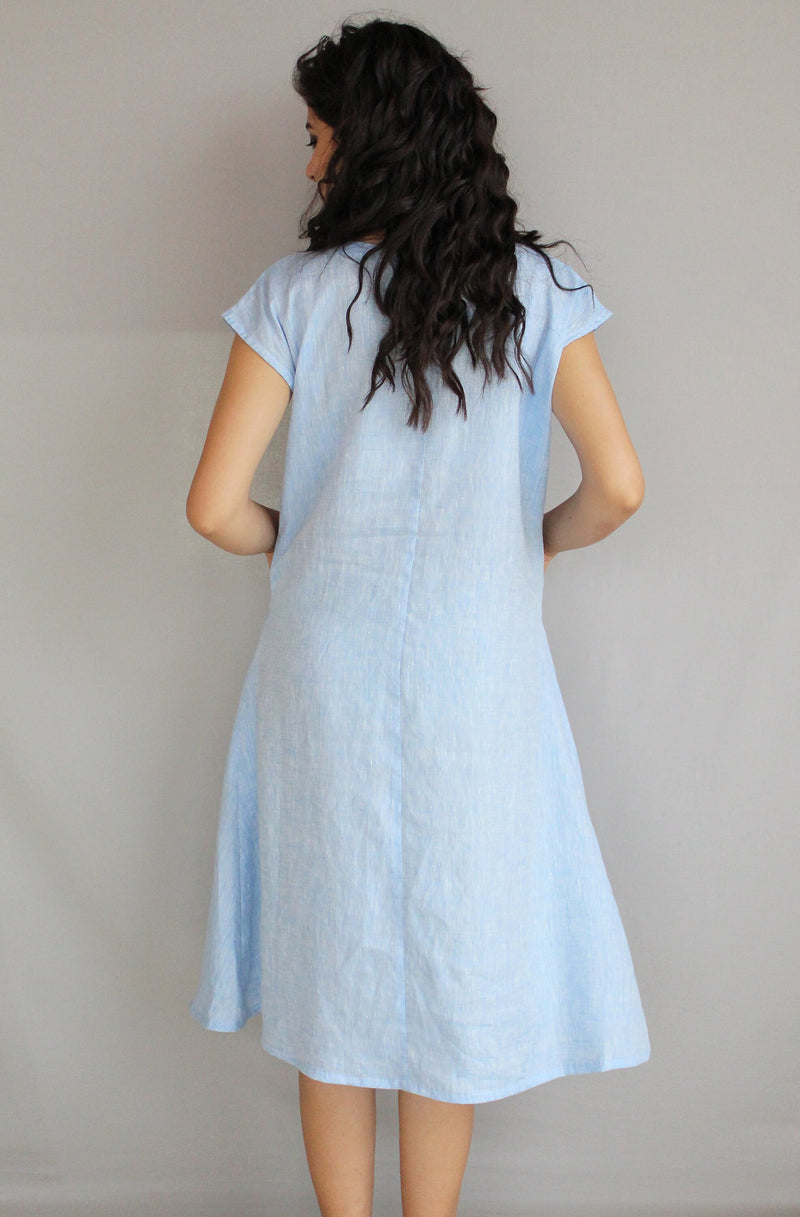 Washed Linen Tunic Dress with Pockets, photo 4