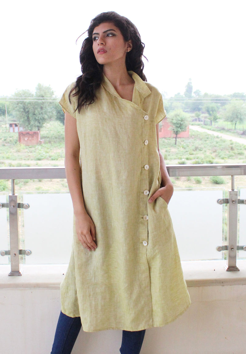 Linen Tunic Dress with Cowl Neck, photo 3