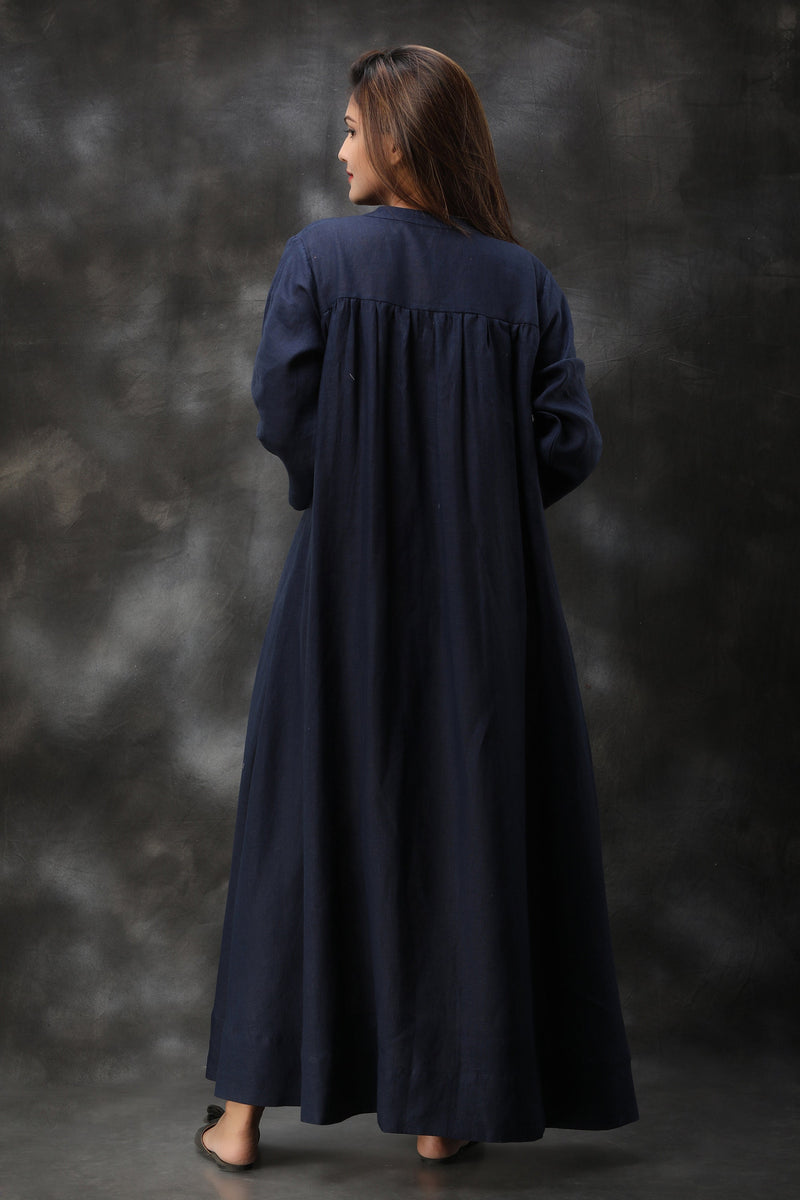 Blue Linen Kimono Shirt Dress, photo 4