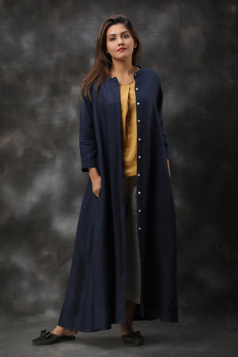 Blue Linen Kimono Shirt Dress, photo 3