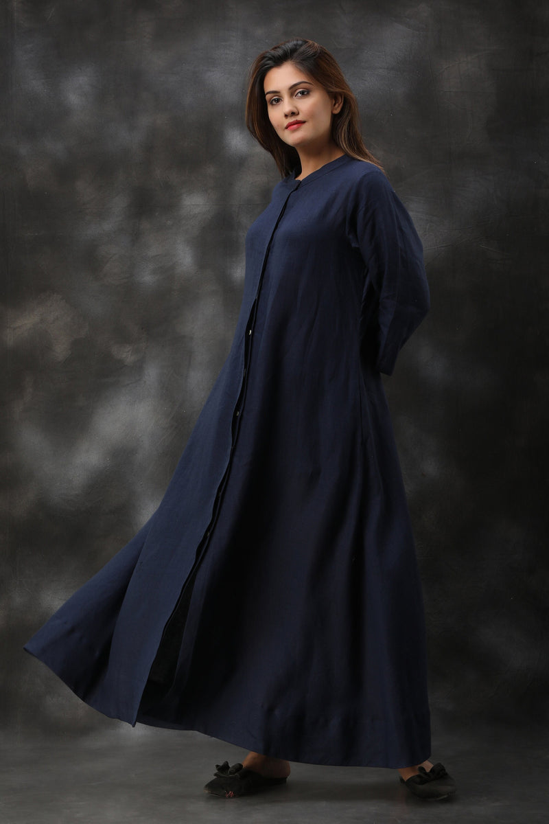 Blue Linen Kimono Shirt Dress, photo 2
