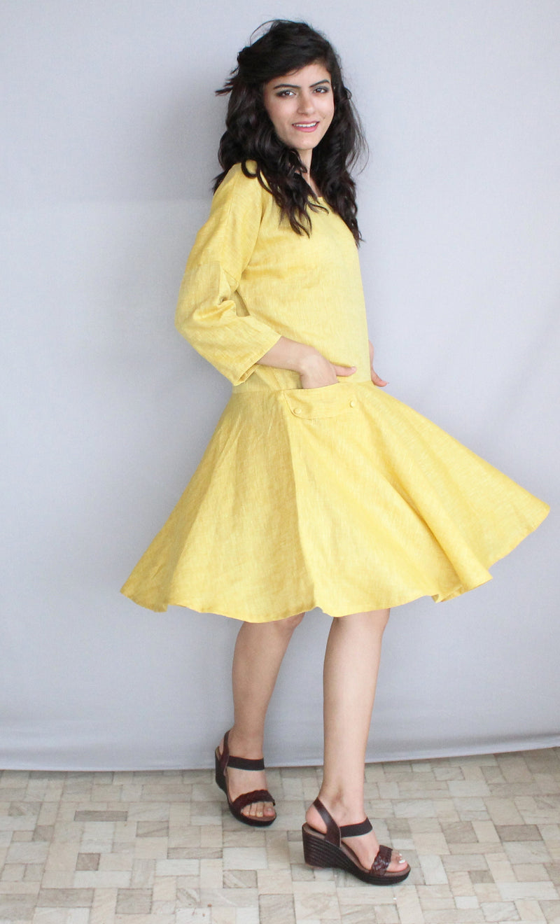 Linen Dress With Pockets, Linen Midi Dress, Linen Tunic, Plus Size Linen, Linen Clothing, Linen shift dress, Women, Linen Clothing