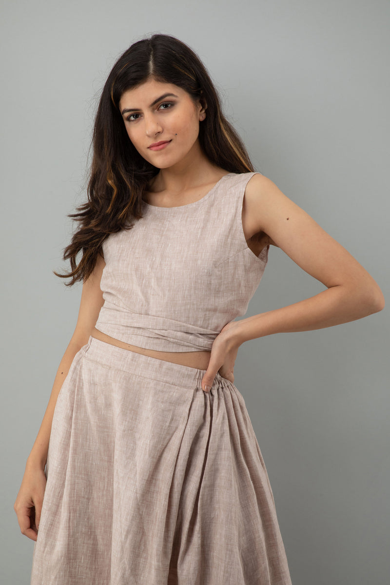 Linen Crop Top and Maxi Skirt Set, photo 4