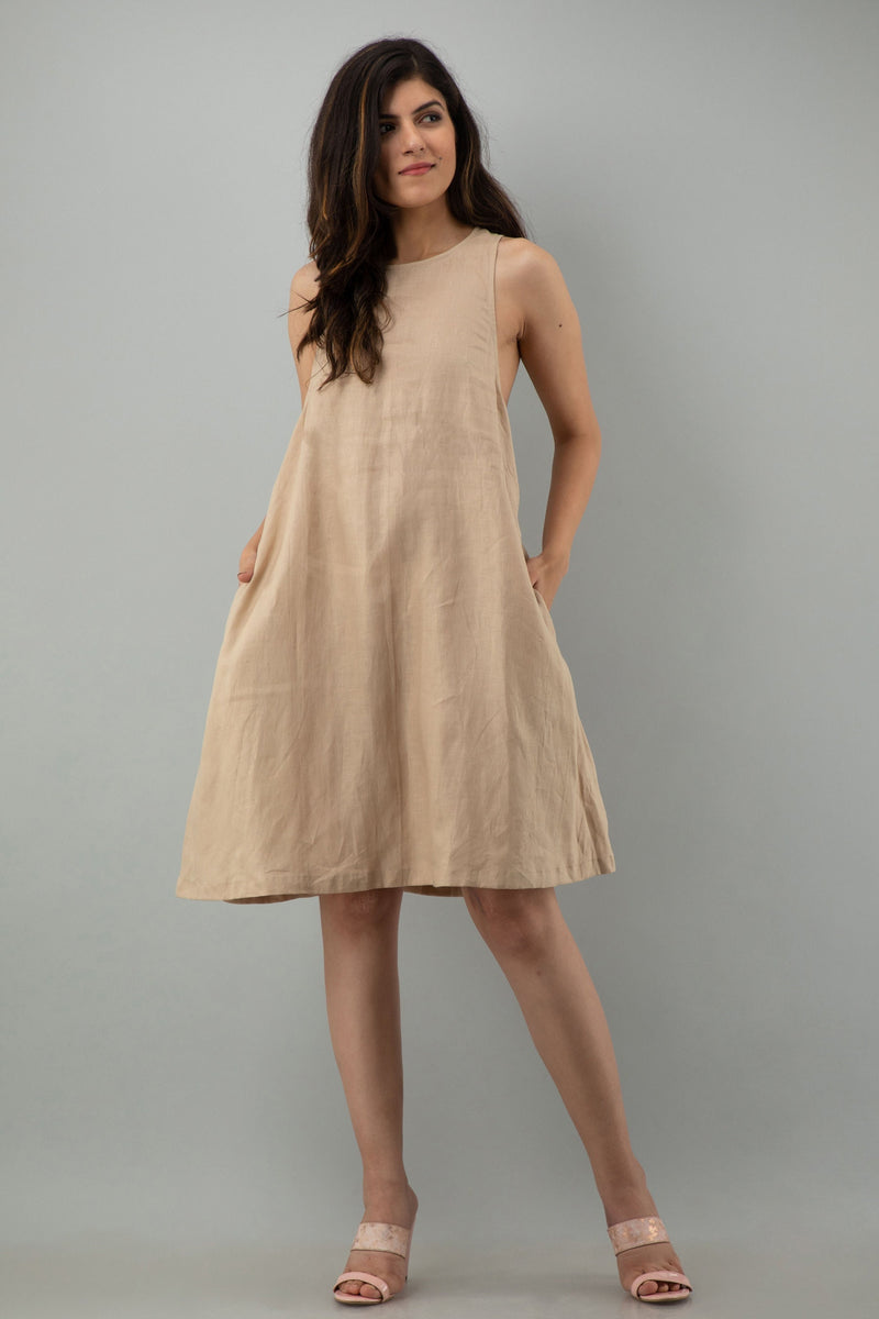 Sleeveless Linen Halter Midi Dress, photo 2