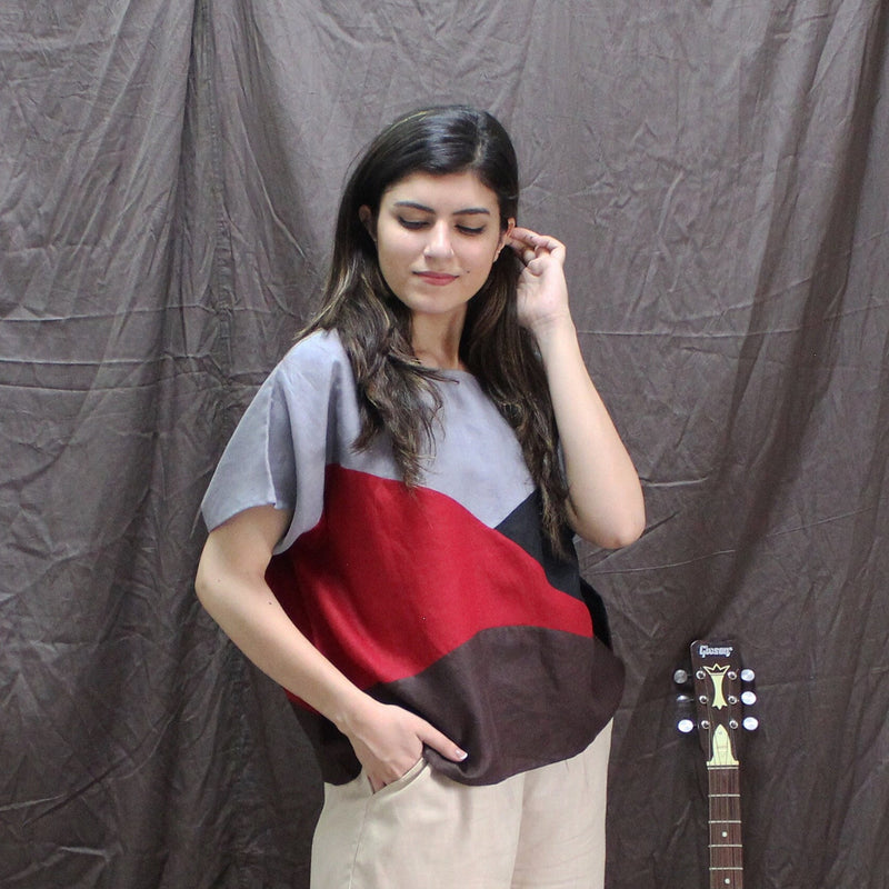 Plus Size Oversized Linen Boxy Top, photo 3