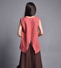Women Linen Tops, Linen sleeveless top, Summer blouse, Plus Size Linen Top, plus size clothing