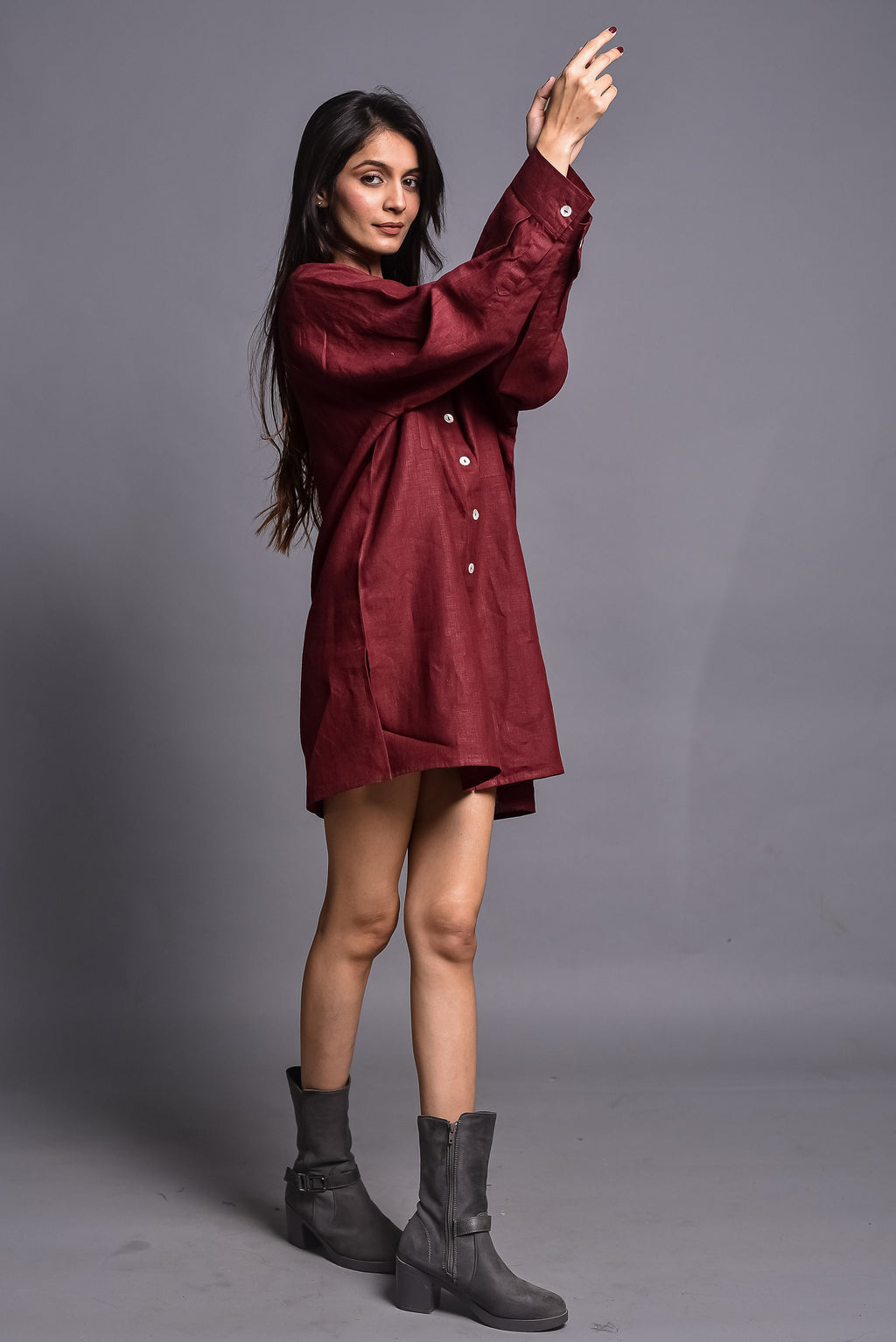 Linen Long Sleeve Shirt, Linen Button-Down Shirt, Christmas Gift, Plus Size Clothing, Oversized Shirt for women, casual linen shirt