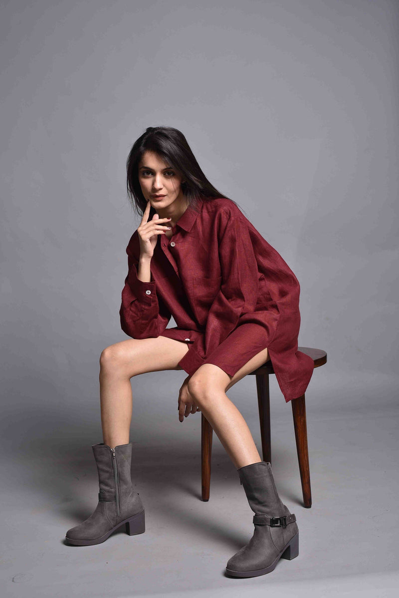 Oversized Linen Long Sleeve Shirt, photo 3